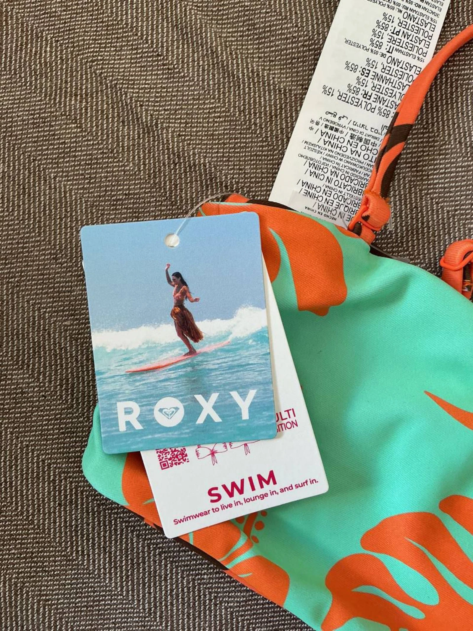 Roxy Women's Multicolor Reversible Bikini Top Size 38 – photo 5